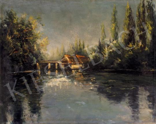  Scheiber, Hugó - Mill-pond of Jászberény | 10th Auction auction / 36 Lot