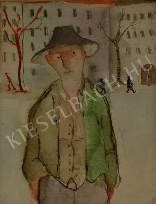 For sale  Spányi, Ilona - Boy with a Hat on the Sandlot 's painting