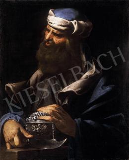 Ismeretlen olasz festő, 18. század - Férfi kék köpenyben 