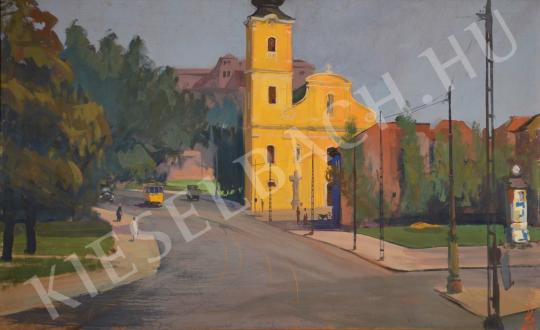 For sale Ősz, Dénes - The Church in Tabán 's painting