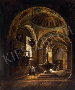 Ismeretlen olasz festő (Luigi Guerra jelzésse - A velencei Szt. Márk bazilika belseje 