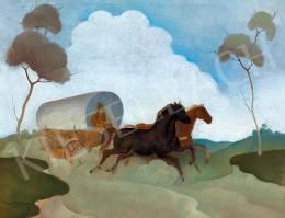  Basilides, Barna - Galloping with the Cart, 1943 