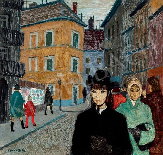  Czene, Béla jr. - Steet Scene with Young Girl | 44th Auction auction / 69 Lot