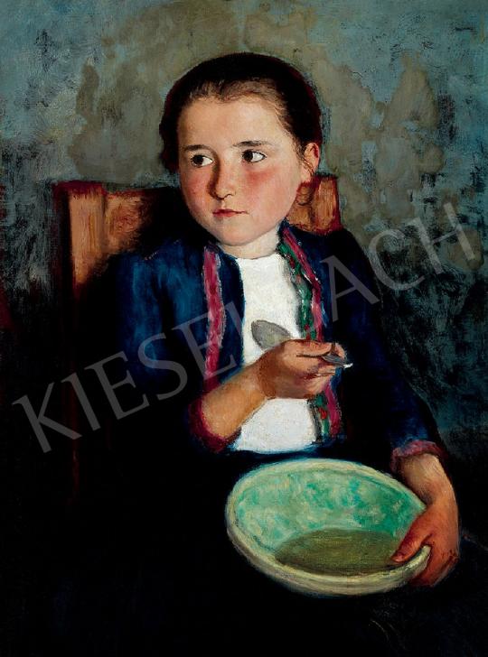  Glatz, Oszkár - Girl Eating Soup, 1935 | 44th Auction auction / 85 Lot