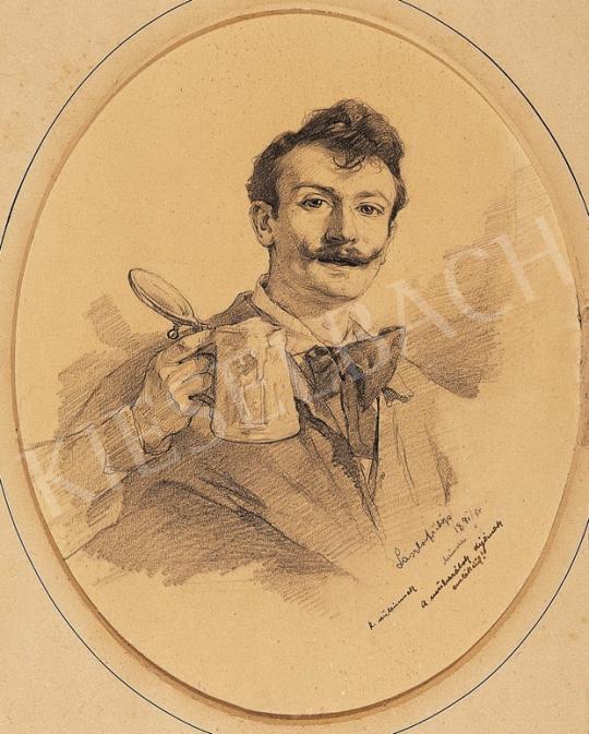  László, Fülöp - Self-portrait with beer-pot | 10th Auction auction / 145 Lot