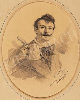  László, Fülöp - Self-portrait with beer-pot 