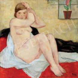 Dabis, Rózsi (Farkas Jenőné) - Female Nude Sitting 