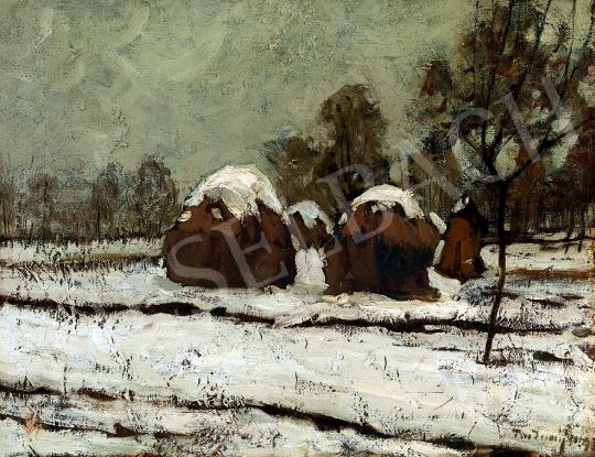  Rudnay, Gyula - Hay-Stacks under Snow | 44th Auction auction / 134 Lot