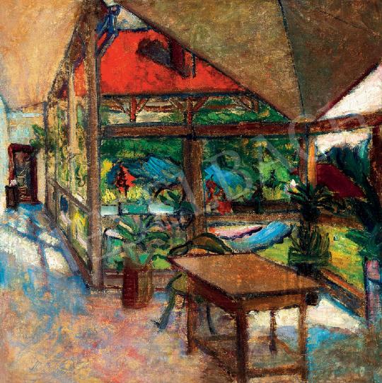 Huzella Pál - Nyári fények a verandán | 44. Aukció aukció / 139 tétel