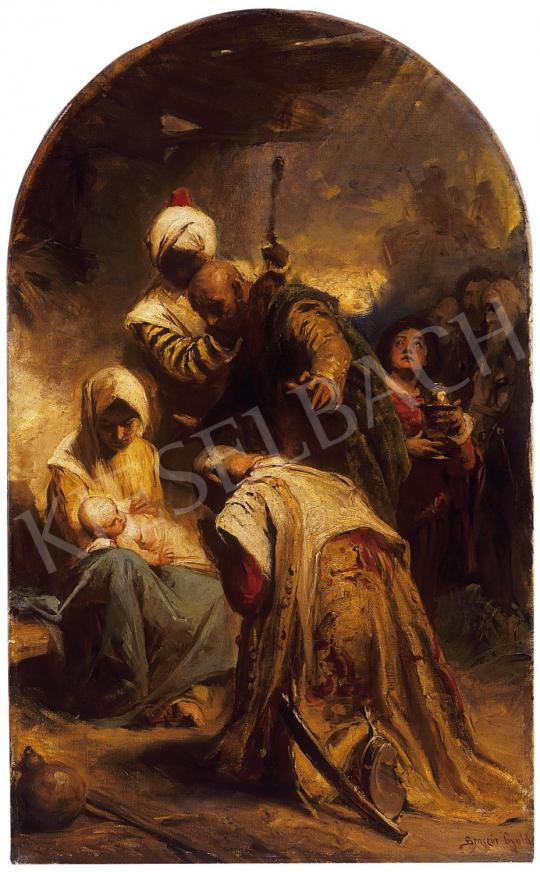  Benczúr Gyula - Napkeleti bölcsek Jézusnál | 10. Auction aukció / 157 tétel