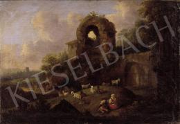 Unknown Italian painter, 18th century - Bucolic landscape 