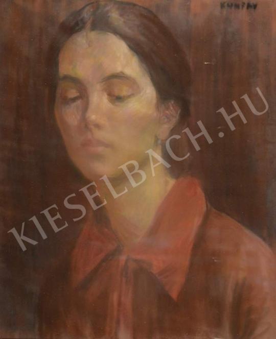 For sale  Kunffy, Lajos - Girl With Red Shirt 's painting