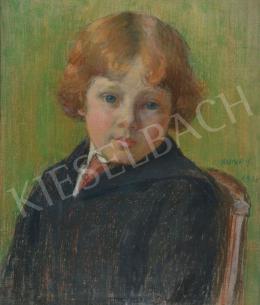  Kunffy Lajos - Vörös hajú kisgyerek portréja (A Kunffy-gyerek), 1908 