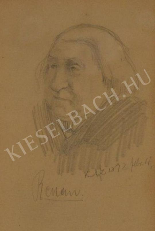 For sale  Kunffy, Lajos - Portrait of Ernst Renan 's painting