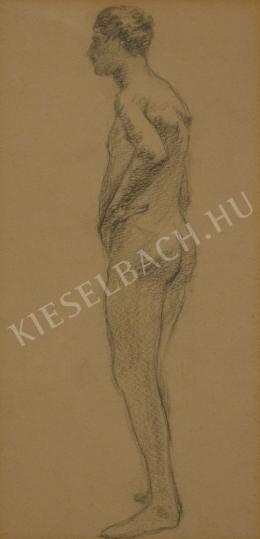  Kunffy, Lajos - Standing Male Nude (1890s)