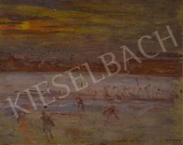  Kunffy, Lajos - Skaters in Winter Sunset, 1910's 