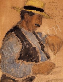 Rippl-Rónai, József - Man in yellow hat 
