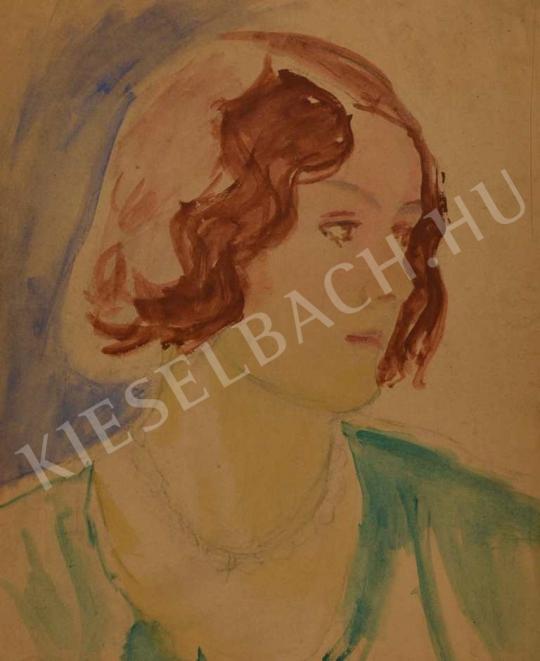 For sale  Kunffy, Lajos - Portrait of Red-Headed Woman 's painting