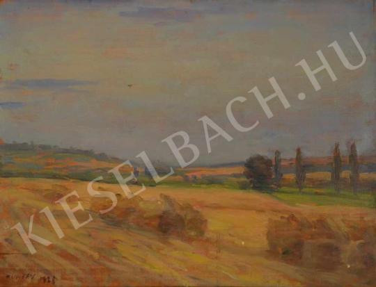 For sale  Kunffy, Lajos - Landscape in Somogy After Harvest 's painting