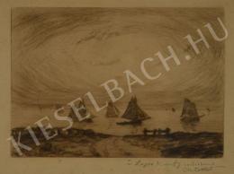 Cottet, Charles - Sailing-Boat on the Sea (c. 1910)