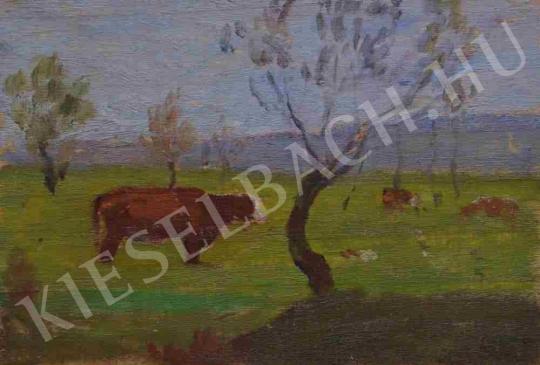 For sale  Kunffy, Lajos - Grazing Beefs in the Bosket 's painting