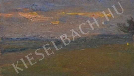 Eladó  Kunffy Lajos - Napnyugta a somogyi dombok felett festménye