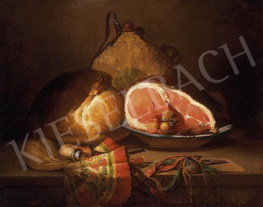 Ujházy, Ferenc - Still life with ham | 9th Auction auction / 39 Lot