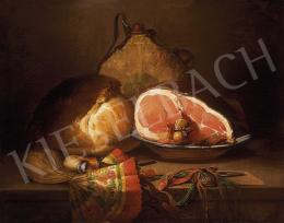 Ujházy, Ferenc - Still life with ham 