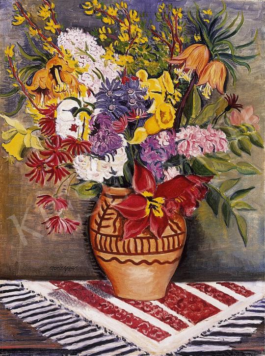  Vörös Géza - Virágcsokor vázában | 9. Aukció aukció / 43 tétel