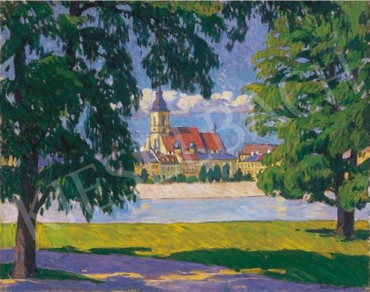 Kosztolányi Kann, Gyula - Town by the river bank | 9th Auction auction / 58 Lot