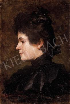  Mendlik, Oszkár (Mendlik, Oscar) - Young woman in black dress | 9th Auction auction / 69 Lot