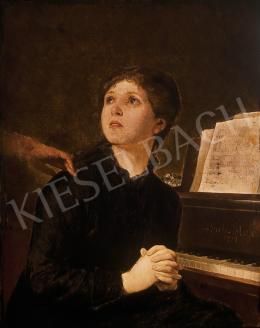  Max, Gabriel - Hölgy a  zongoránál 