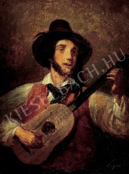 For sale  Unknown painter from Middle-Europe, 18th century - Italian musician 's painting