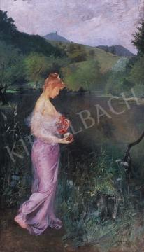Basch, Árpád - In purple dress of silk | 9th Auction auction / 92 Lot