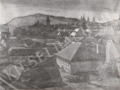  Gábor Jenő - Pécsi látkép festménye