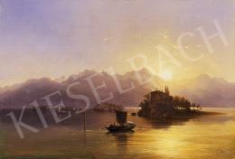 Peters, Pieter Francis - Lake of the mountain with sailing boats 