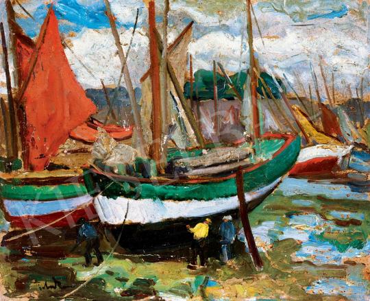 Tibor, Ernő - Dutch Sailling Boats in the Port | 45th Auction auction / 10 Lot