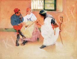 Hollósy, Simon - Courtship, c. 1892 (circa 1892)