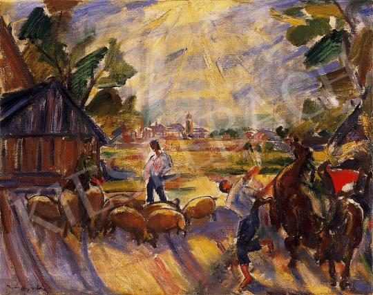  Márffy, Ödön - Landscape of the village, 1930s | 9th Auction auction / 152 Lot