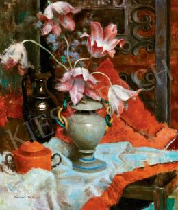  Kontuly, Béla - Studiio Still-Life with Tulips 