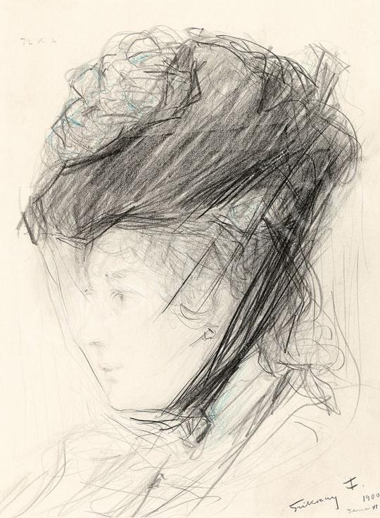 Szikszay, Ferenc - Woman from Paris, 1900 | 45th Auction auction / 63 Lot