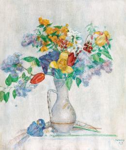  Kunffy, Lajos - Flowers in a Vase, 1933 