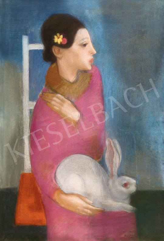 Medveczky, Jenő - Girl with Bunny, 1931 | 45th Auction auction / 105 Lot