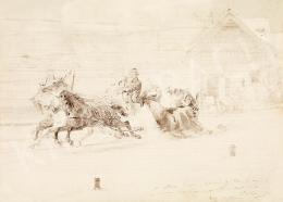  Zichy, Mihály - Travelling on a Sleigh, 1876 