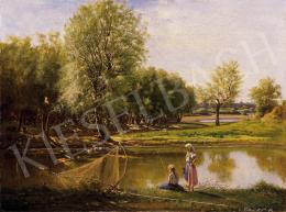 Müller, Adolf - Children, fishing 