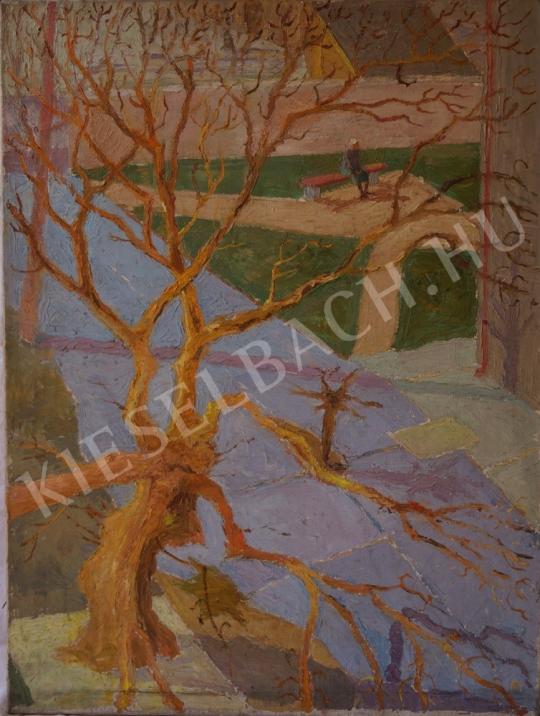 Szentiványi, Károly - Tree at the bank painting