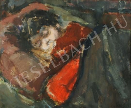Bíró Lajos - Eszterke alszik festménye