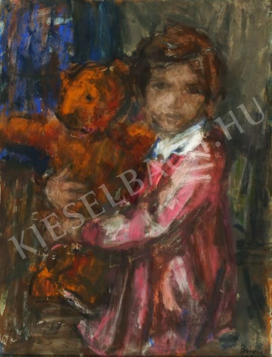 Bíró, Lajos - Cathy with the bear painting