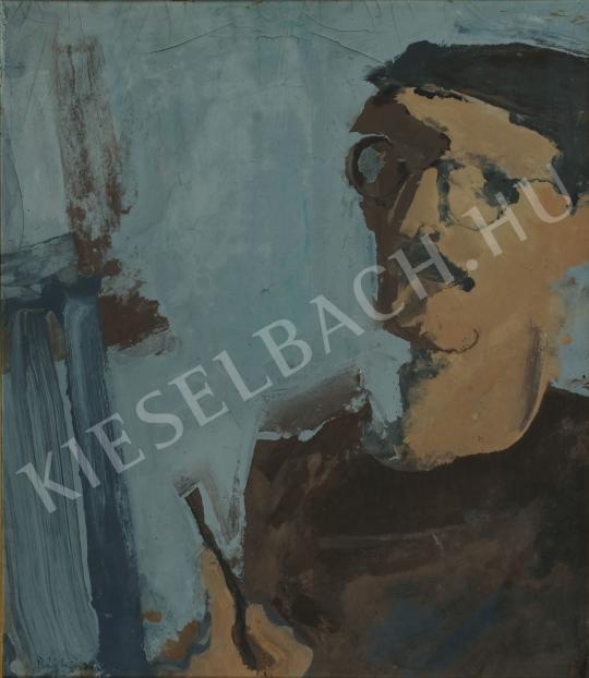 Bíró, Lajos - Selfportrait painting