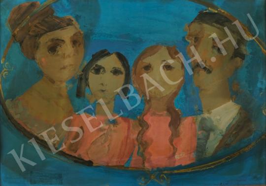 Bíró Lajos - Színes családi emlék festménye